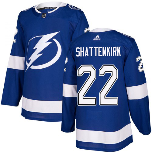 Adidas Tampa Bay Lightning #22 Kevin Shattenkirk Blue Home Authentic Youth Stitched NHL Jersey->youth nhl jersey->Youth Jersey